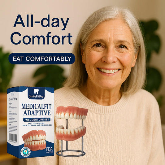 SmileFitPro® – 𝐌𝐞𝐝𝐢𝐜𝐚𝐥𝐅𝐢𝐭 𝐀𝐝𝐚𝐩𝐭𝐢𝐯𝐞 𝐃𝐞𝐧𝐭𝐮𝐫𝐞𝐬🦷Suitable for all mouth shapes, perfect fit🦷(⏰Limited time 50% off, last 30 minutes⏰)