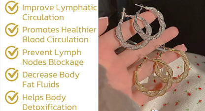 （🔥LAST DAY SALE-80% OFF)Histone Lymphatic activity hoop earrings