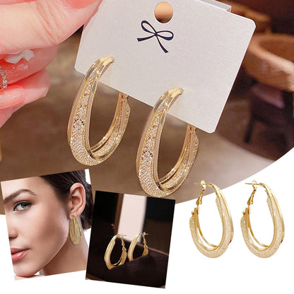 （🔥LAST DAY SALE-80% OFF) Lymphatic fashion Oval Earrings